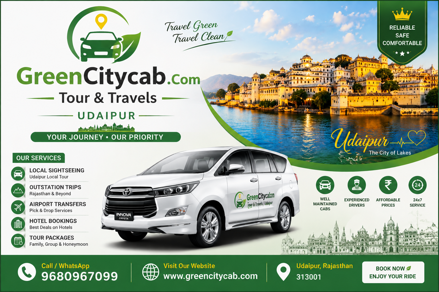 The Best Udaipur Taxi Service provides reliable and affordable taxi services in Udaipur for local sightseeing, airport p