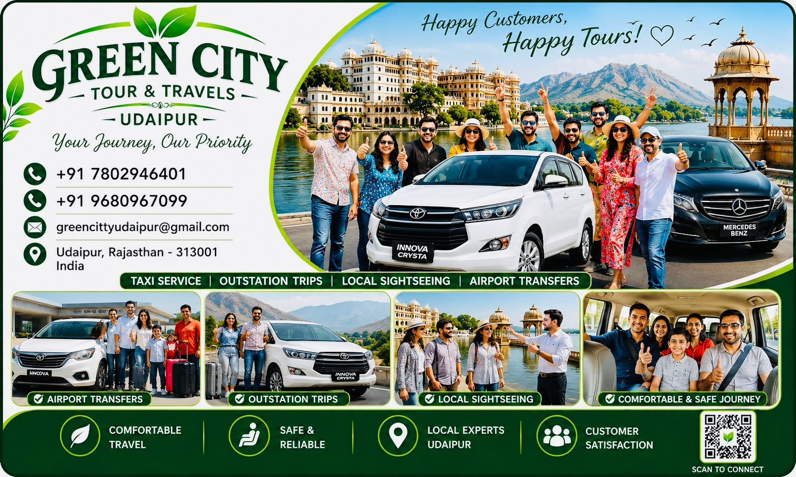 Green City Tour & Travels fleet in Udaipur